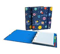 Grafoplás | Carpesano 4 Anillas a4 | Space Bits&Bobs Pop Up Desing | Incluye Recambio Cuadricula 5x5 Borde Color 90g | Separadores | Sobre Transparente | Lomo Curvo Ergonómico | Carpebook