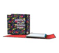 Grafoplas - Carpesano 4 Anillas con Recambio Cuadriculado 5x5, A4, Solapa de Cierre, Incluye Separadores, Carpeplús, Colección Sé Tú, Enjoy