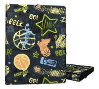 Grafoplas - Carpeta 3 Solapas, Cartón Forrado, Tapa Dura Plastificado Brillo, Tamaño Folio, Diseño Streetball, Bits&Bobs Pop Up Design, Certificado FSC, Ideal como Material Escolar