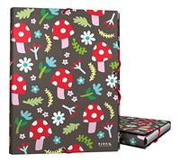 Grafoplás | Carpeta 3 Solapas | Cartón Forrado | Tapa Dura | Tamaño Folio | Colección Diseño Elena Corredoira Setas | Certificado FSC