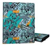 Grafoplas - Carpeta 3 Solapas, Cartón Forrado, Tapa Dura, Tamaño Folio, Diseño Bear, Bits&Bobs Pop Up Design, Plastificado Soft, Suave al Tacto, Certificado FSC, Ideal como Material Escolar