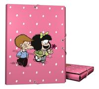 Grafoplas - Carpeta 3 Solapas Mafalda Friends, 35x26,5x2 cm, Tapa Dura