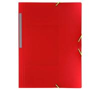 Grafoplás 04801251-Carpeta Folio Roja, de Polipropileno, con gomas 3 solapas
