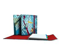 Grafoplas - Carpeta 4 Anillas con Solapa, A4, Cierre de Gomas, Incluye Recambio y Separadores, Carpeplús, Colección Diverse, Follow Me