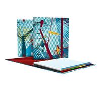 Grafoplas - Carpeta A4 Anillas Troqueladas, Recambio Hojas Cuadricula 5x5, Separadores, Sobre Transparente, Lomo Curvo, Carpebook, Colección Diverse, Follow Me