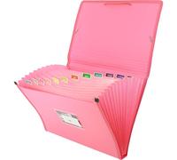 Grafoplas - Carpeta Acordeón, Rosa Claro, Tamaño Folio, 13 Posiciones, Polipropileno, Like
