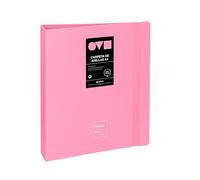 Grafoplas - Carpeta Anillas a4, 4 Anillas D 40mm, Unequal Minimal, Rosa, Apertura 360, Resistente y Ultraligero, Polyfoam, Reciclable, Perfecto para Archivar Documentos Escolares y de Oficina