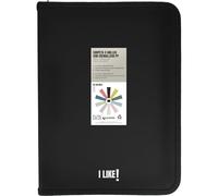 Grafoplas - Carpeta Anillas a4 con Cremalleras A4+, Negro, 4 Anillas 25mm, Incluye Compresor Plástico, Colección Papeleria Like, Material Polipropileno, Perfecto Material Escolar