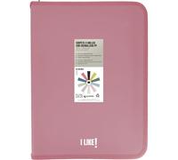 Grafoplas - Carpeta Anillas a4 con Cremalleras A4+, Rosa, 4 Anillas 25mm, Incluye Compresor Plástico, Colección Papeleria Like, Material Polipropileno, Perfecto Material Escolar