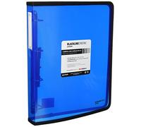 Grafoplas - Carpeta Anillas Azul A4 +, Polipropileno, 4 Anillas de 25mm, Serie Blackline