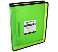 Grafoplas - Carpeta Anillas Verde a4 +, Polipropileno Cristal Rayado, 4 anillas de 40mm, Serie Blackline, Capacidad Extra para Contener Formatos Folios