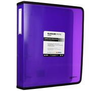 Grafoplas - Carpeta Anillas Violeta a4 +, Polipropileno Cristal Rayado, 4 anillas de 40mm, Serie Blackline, Capacidad Extra para Contener Formatos Folios