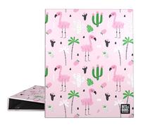 Grafoplas - Carpeta Archivadora A4, Diseño Tropical Bits&Bobs, 4 Anillas Mixtas 25mm, Certificado FSC, Plastificado Soft, Perfecto Material Escolar para Organizar Apuntes