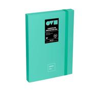 Grafoplas | Carpeta Archivadora de Proyecto | Lomo 3cm | Tamaño Folio | Tapa Rígida | PolyFoam | Resistente y Ultraligero | Color Mint | Colección Unequal Minimal | Perfecta para Documentos Escolares