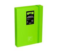 Grafoplas - Carpeta Archivadora de Proyecto, Lomo 5cm, Tamaño Folio, Tapa Rígida, PolyFoam, Resistente y Ultraligero, Color Verde, Colección Unequal Minimal, Perfecta para Documentos Escolares