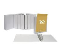 Grafoplás Carpeta Canguro Anillas Mixtas 4x40 mm A3 Apaisado Cubierta Forrada PVC Blanco