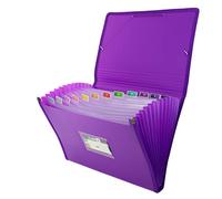 Grafoplás 2963435. Carpeta Clasificadora Fuelle, Morado, Tamaño Folio, 13 Posiciones, Like