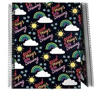 Grafoplas - Carpeta con 30 Fundas Transparentes, A4, Espiral, Tapas Polipropileno, Cierre Gomas, Incluye Sobre Transparente, Colección Elena Corredoira, Hope