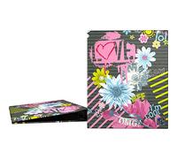 Grafoplas - Carpeta con Anillas, A4, 4 Anillas Mixtas 25mm, Diseño Diverse Flow