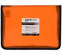 Grafoplas - Carpeta con Cremallera, Color Naranja, A4+, 26x34cm, Fuelle 30mm, Cubierta de Polipropileno Cristal Rayado, Modelo Blackline Cristal, Gran Versatilidad Documentos A4 y Folio