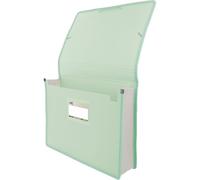 Grafoplás - Carpeta con Fuelle Maxi y Gomas, Tamaño A4+, 26x34,5x8cm, Verde Claro, Capacidad Extra para Documentos Folio, Colección Papelería Like, Perfecto Material Escolar y de Oficina