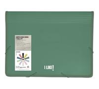 Grafoplás - Carpeta con Fuelle Maxi y Gomas, Tamaño A4+, 26x34,5x8cm, Verde Oscuro, Capacidad Extra para Documentos Folio, Colección Papelería Like, Perfecto Material Escolar y de Oficina