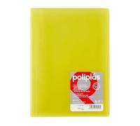 Grafoplás Carpeta con Fundas | 40 Fundas Transparentes | Tapas Semi-Rígidas de Polipropileno Translúcido | Perfecta para Documentos Din A4 | Disponible en Color Amarillo | Modelo Poliplás Translúcido