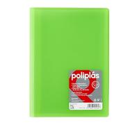 Grafoplás Carpeta con Fundas | 50 Fundas Transparentes | Tapas Semi-Rígidas de Polipropileno Translúcido | Perfecta para Documentos Din A4 | Disponible en Color Verde | Modelo Poliplás Translúcido