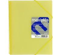 Grafoplás Carpeta Con Fundas Maxiplás Espiral A4 40 Fundas C/Sobre Polipropileno Rígido Translúcido Amarillo Soft