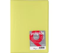 Grafoplás Carpeta Con Fundas Poliplás Soldadas Folio 10 Fundas PP Semirrígido Translúcido Amarillo Soft