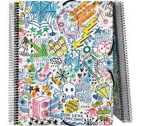 Grafoplás 39822194 - Carpeta con Fundas Transparentes A4, 30 Fundas, Cierre de Goma Elástica, Diseño Garabatos, de Elena Corredoira, Multicolor