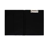 Grafoplás | Carpeta con Pinza | Tamaño Folio | Miniclip Superior | PVC | Negro | Lomo Recto | 33,5x24cm