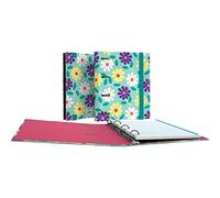 Grafoplás | Carpeta con Recambio A5 | Incluye Recambio Hojas Cuadricula 5x5 Borde Color | Lomo Curvo | Carpebook | Elena Corredoira Flowers | FSC