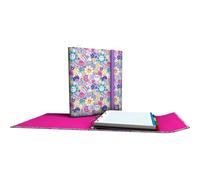 Grafoplas - Carpeta con Recambio y Solapa A4, Carpeplús Smile Bits&Bobs, Incluye Separadores, Goma Elástica Cierre, Lomo Curvo Ergonómico, Papel Cudricula 5x5 90g, Certificado FSC
