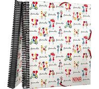 Grafoplas - Carpeta de 30 Fundas con Espiral, A4, Fundas Transparentes de Polipropileno, Diseño Friends de Nina and Other Little Things.