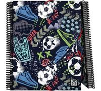 Grafoplas - Carpeta de 30 Fundas Transparentes A4, Espiral PVC, Tapas Flexibles, Colección Diseño Bits&Bobs Pop Up Design Match, Maxiplás, Perfecto para Organizar tu Material Escolar