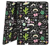 Grafoplas - Carpeta de 30 Fundas Transparentes, A4, Tapas Polipropileno, Crazy Space, Colección Stickers