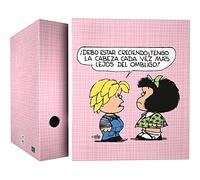 Grafoplas - Carpeta de Anillas A4, Mafalda Belly, 4 Anillas Mixtas 40mm, Suave al Tacto, Certificado FSC, Tapa Rígida con Plastificado Soft, Perfecto Material Escolar para Archivo