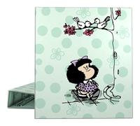 Grafoplas - Carpeta de Anillas A4, Mafalda Kiss, 4 Argollas Mixtas 40mm, Suave al Tacto, FSC