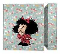 Grafoplas - Carpeta de Anillas A4, Mafalda Pijama, 4 Anillas Mixtas 40mm, Suave al Tacto, Certificado FSC, Tapa Rígida con Plastificado Soft, Perfecto Material Escolar para Archivo