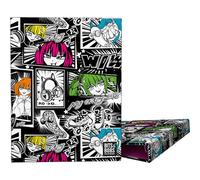 Grafoplas | Carpeta de Anillas A5 | 4 Anillas Redondas 20mm | Plastificado Soft | Diseño Bits&Bobs Pop Up Design, Yuku | Perfecto para Documentos Cuarto | Certificado FSC