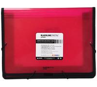 Grafoplas - Carpeta de Fuelle Maxi, Tamaño a4 +, Color Rosa Fucsia, Blackline Cristal, Fuelle 80mm, Gran Capacidad, Incluye Tarjetero Interior y Tarjeta para Personalizar, Refuerzo Lateral de Tela