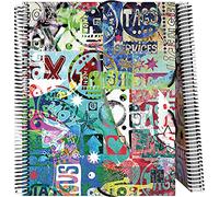 Grafoplas - Carpeta de Fundas A4 con Espiral, Colección Diverse Relax, Tapas Polipropileno Rígido, Cierre Gomas Elásticas, 30 Fundas Transparentes, Incluye Sobre con Cierre Textil