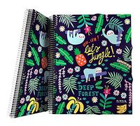 Grafoplas - Carpeta de Fundas A4 con Espiral, Colección Elena Corredoira, Jungle, Tapas Polipropileno Rígido, Cierre Gomas Elásticas, 30 Fundas Transparentes, Incluye Sobre con Cierre Textil