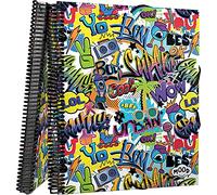 Grafoplas - Carpeta de Fundas A4 con Espiral, Colección Mood, Crush, Tapas Polipropileno Rígido, Cierre Gomas Elásticas, 30 Fundas Transparentes, Incluye Sobre con Cierre Textil