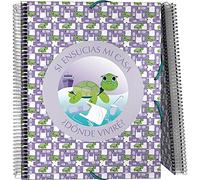 Grafoplas - Carpeta de Fundas A4 con Espiral, Colección Wise Planet, Tortuga, Tapas Polipropileno Rígido, Cierre Gomas Elásticas, 30 Fundas Transparentes, Incluye Sobre con Cierre Textil