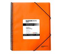 Grafoplas - Carpeta de Fundas de Polipropileno, 20 Fundas PP, A4, Color Naranja, Maxiplás Blackline Cristal