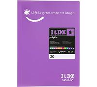 Grafoplás - Carpeta de Fundas, Portadocumentos,Tamaño Folio, Color Lavanda, 20 Fundas Transparentes Polipropileno, Like, Poliplás