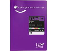 Grafoplás - Carpeta de Fundas, Portadocumentos,Tamaño Folio, Color Morado, 20 Fundas Transparentes Polipropileno, Like, Poliplás, Perfecto Material Escolar
