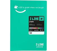 Grafoplás - Carpeta de Fundas, Tamaño Folio, Color Turquesa, 50 Fundas Transparentes Polipropileno, Like, Poliplás